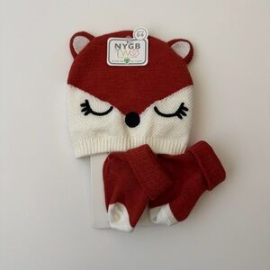 Baby Hat & Socks Newborn Set Fox Theme Embroidered Detail (0-6M) NEW | Toby